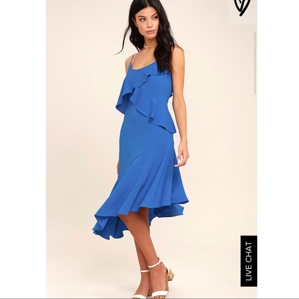 Adelyn Rae Desdemona Ruffled Midi Dress